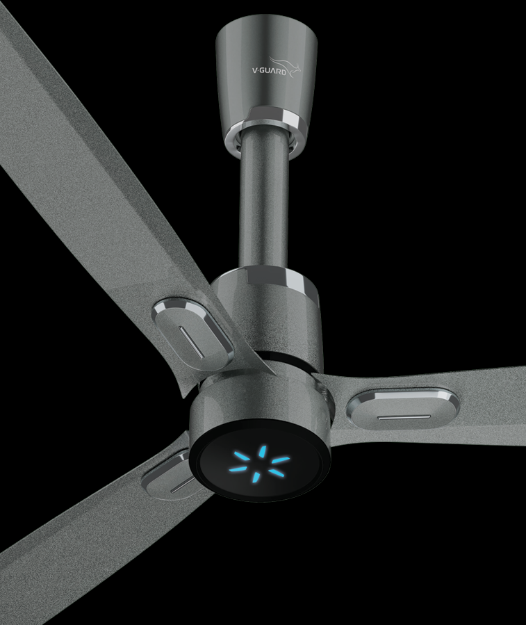 V Guard BLDC Airwiz Prime Celling Fan (Titanium Chrome)